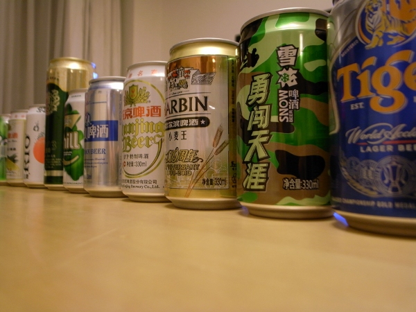 중국산 맥주들;