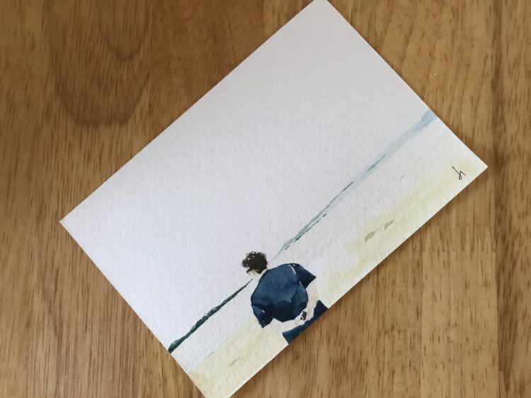 아내가 그린 내 뒷모습이 있는 그림