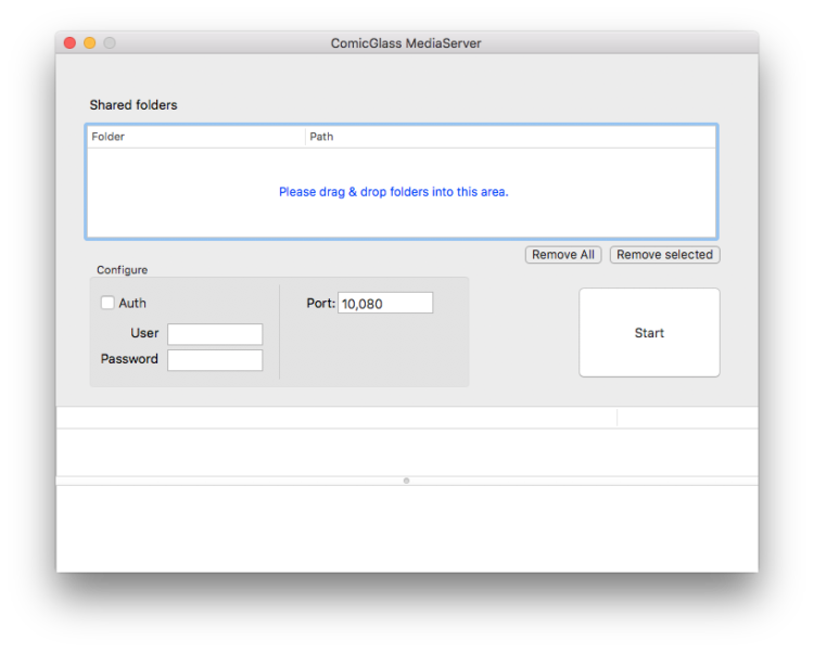 코믹글래스의 애플리케이션 화면