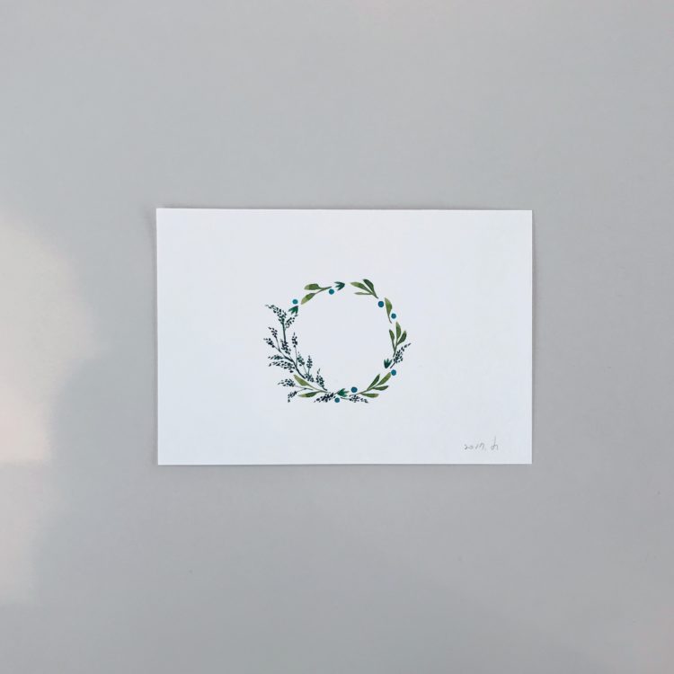 크리스마스리스 엽서 샘플