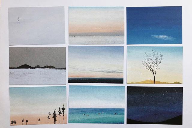 엽서 9종의 모습